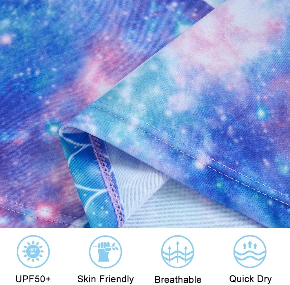 Funnycokid Girls Rash Guard Swimsuit Set Long Sleeve Bathing Suit Two Piece 2-10 Years - Image 5