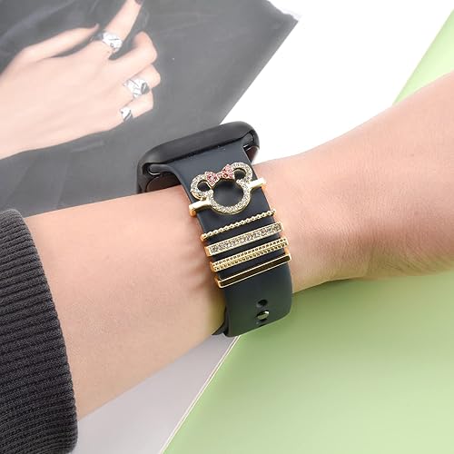 Miniatura 7 de Dijes para correa de reloj para Apple SmartWatch Band para anillos decorativos de 1496in 1575in 1614in 1654in 1732in 1772in compatible con iWatch