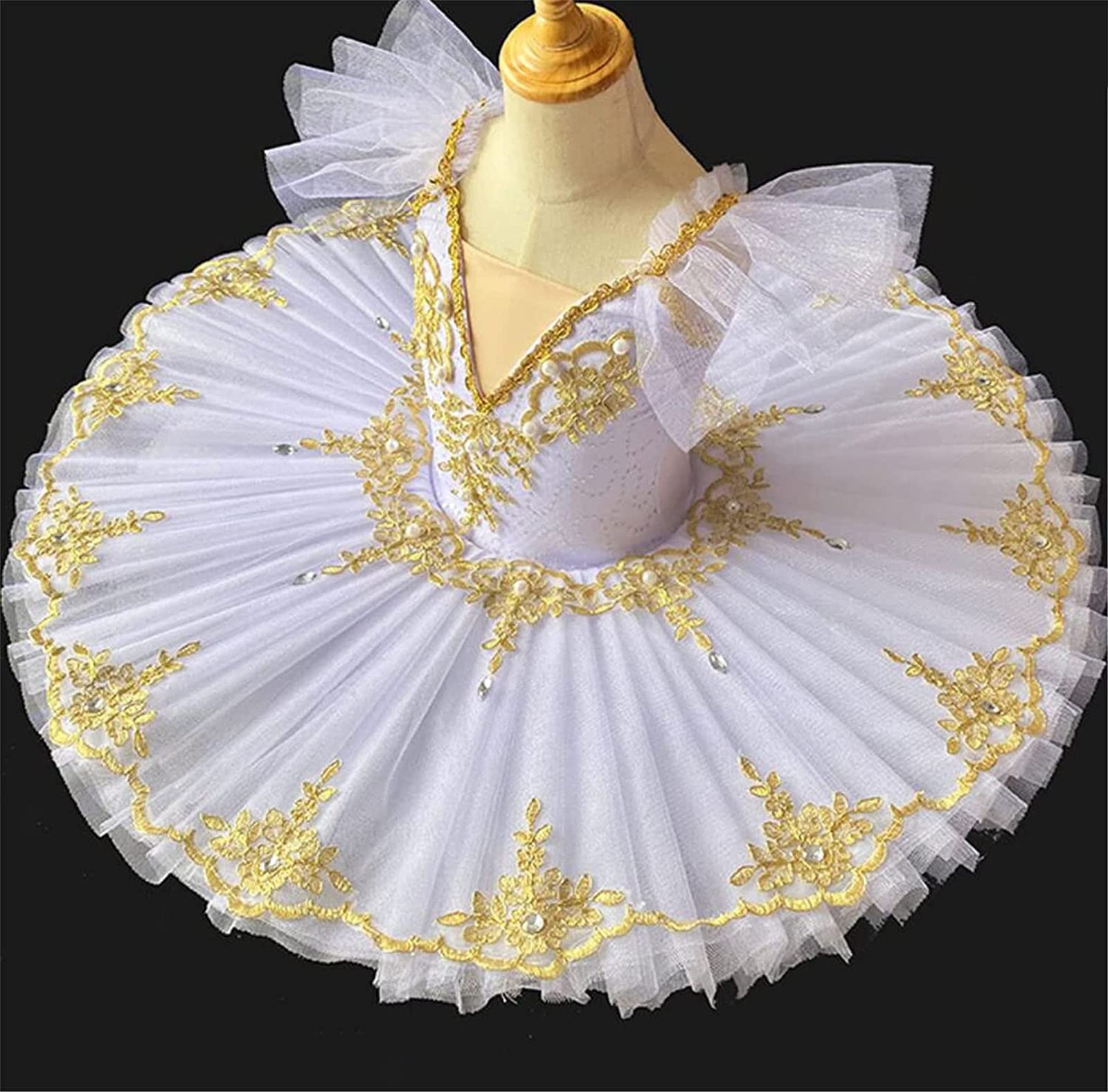 Vestido tutú de ballet para baile, camisola bordada, leotardo con falda para actuaciones profesionales de bailarina
