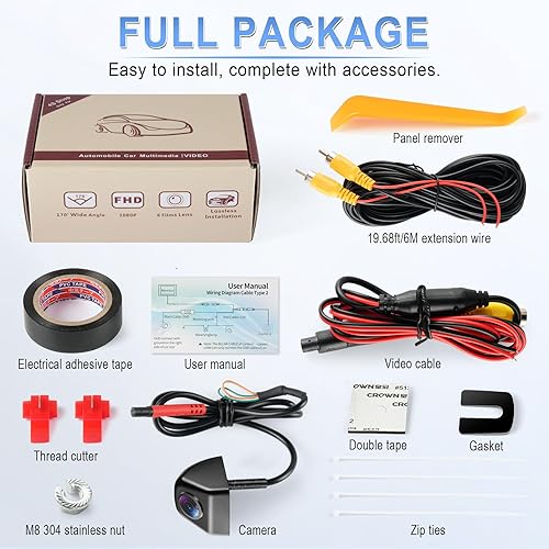 Miniatura 6 de LivTee Cámara frontal/de respaldo, cámara inversa, ultra gran angular HD de día y noche, cámara de visión trasera para automóvil, SUV, camioneta y