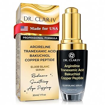 Argireline Peptide Serum with Tranexamic Acid, Bakuchiol & Copper Peptide, Daily Face Serum for Fine Lines, Firm Feel, Smooth Texture & Hydration, Lightweight Anti Aging Serum, 1 Fl Oz