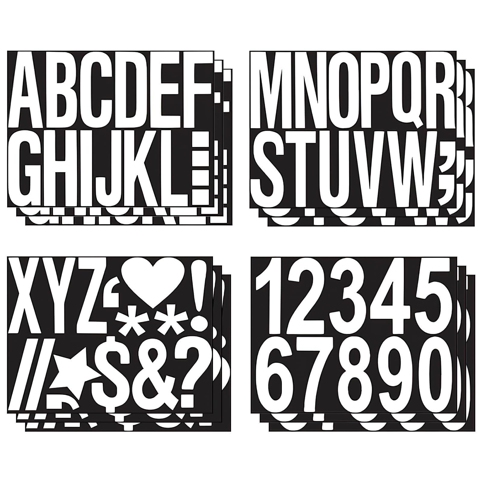 Hodeffior 272 Pezzi 24 Fogli Adesivi Con Lettere Grandi Alfabeto In Vinile Autoadesivo - Foto 7