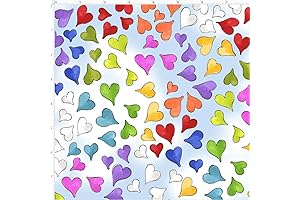 Blue Sky Candy Heart Pattern Fabric by The Yard for Quilting