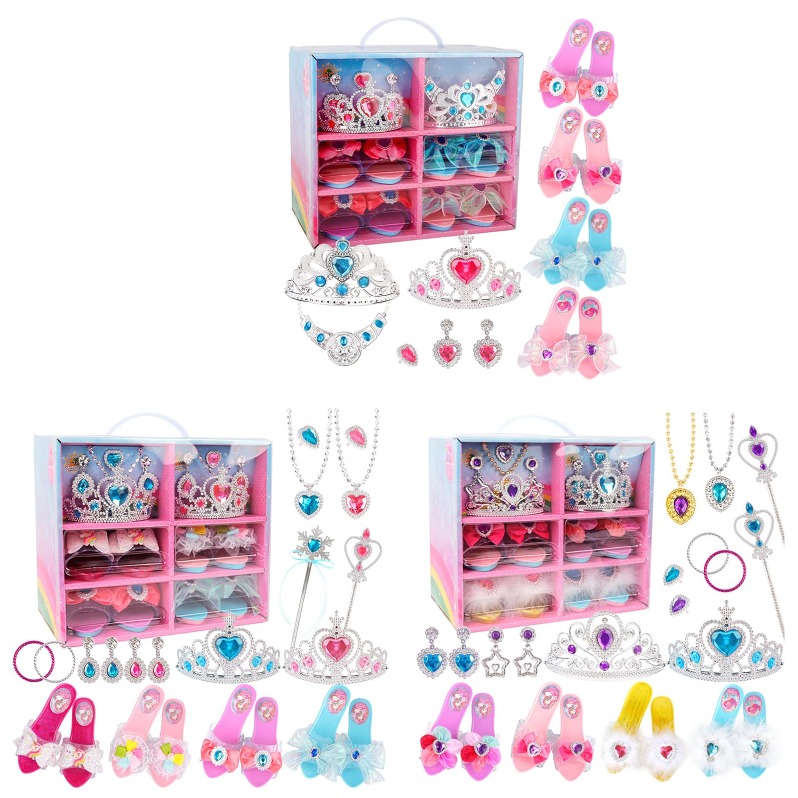 Imagination Rollenspiel Make up Set Kollektion, sicheres und langlebiges Rollenspiel Spielzeug, kreatives Anziehspielzeug Set Anziehen und Schminken von Kindern inspiriert
