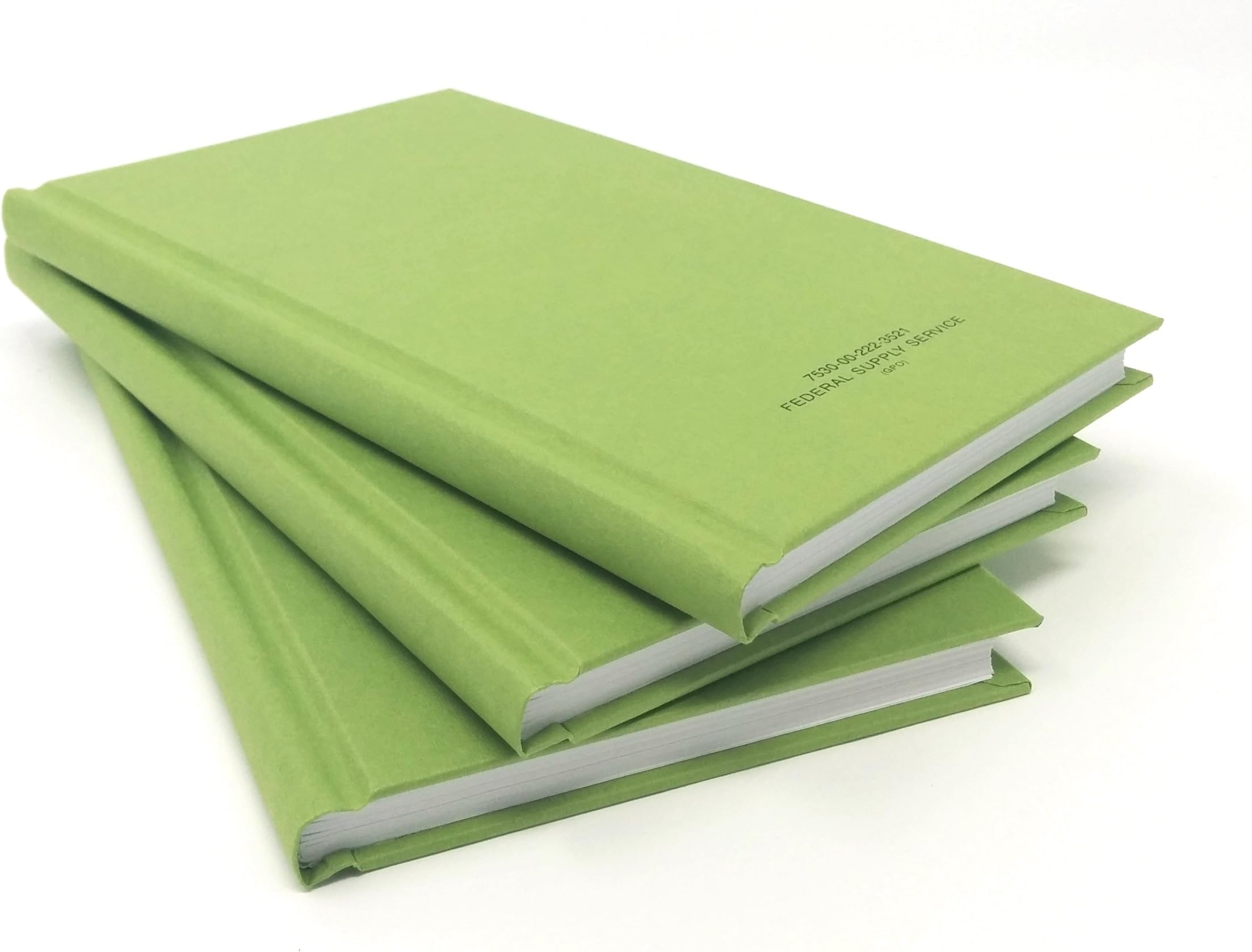 DIY Indispensables US Military Log Record Books 3 Pack 5.25 x 8 Inch 96 Sheets with Rugged Sewn Case Binding Blue Line College Ruled Notebook NSN 7530002223521, Made in USA