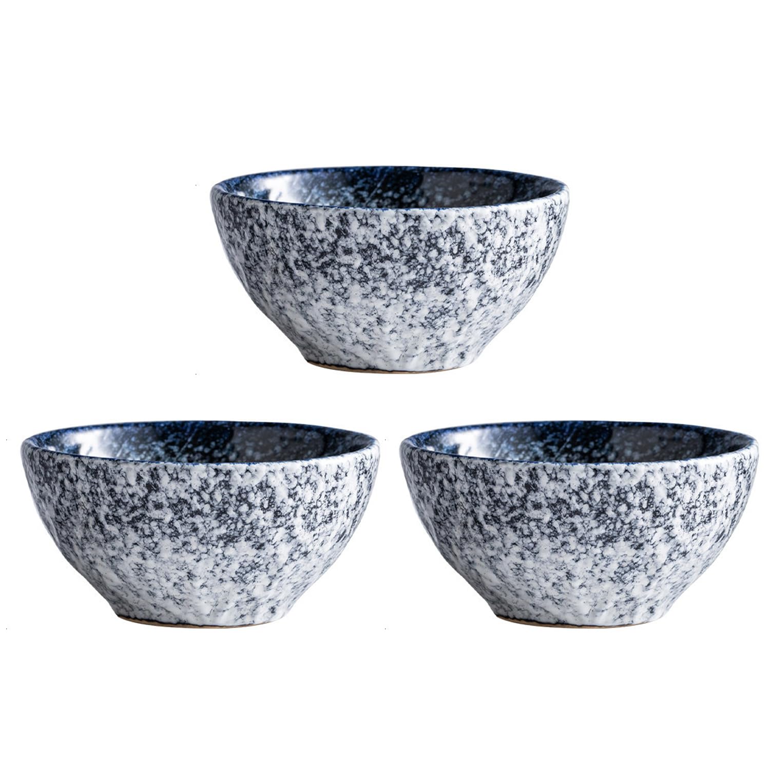 YTSMZX Bowls Set of 3 Ceramic Bowls for Kitchen Deep Bowls for Cereal Salad Fruits Noodle Dishwasher Microwave Safe,290ml,Multi colored