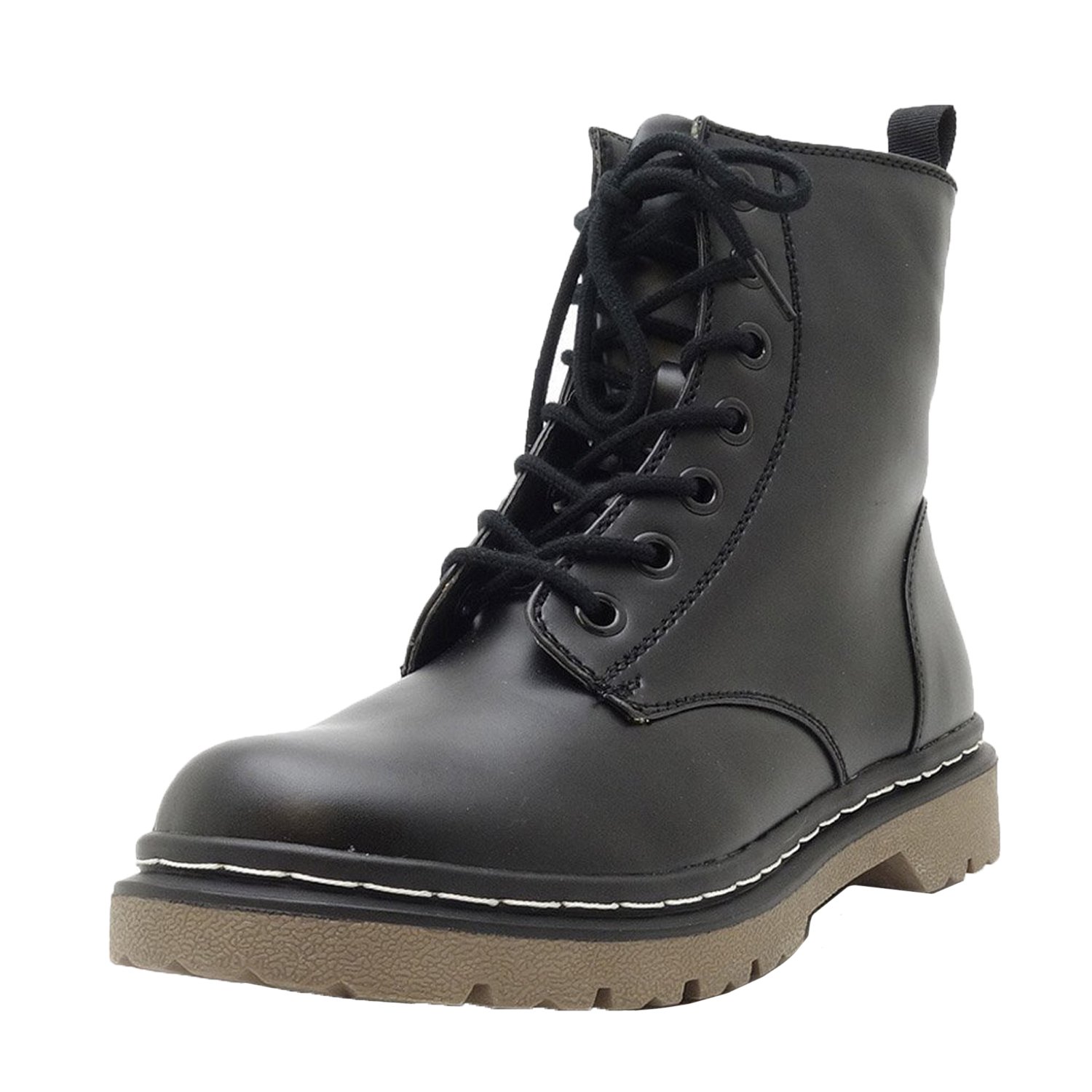 Soda Grunge-S Lace Up High Top Boots (8.5, Black/Gum)