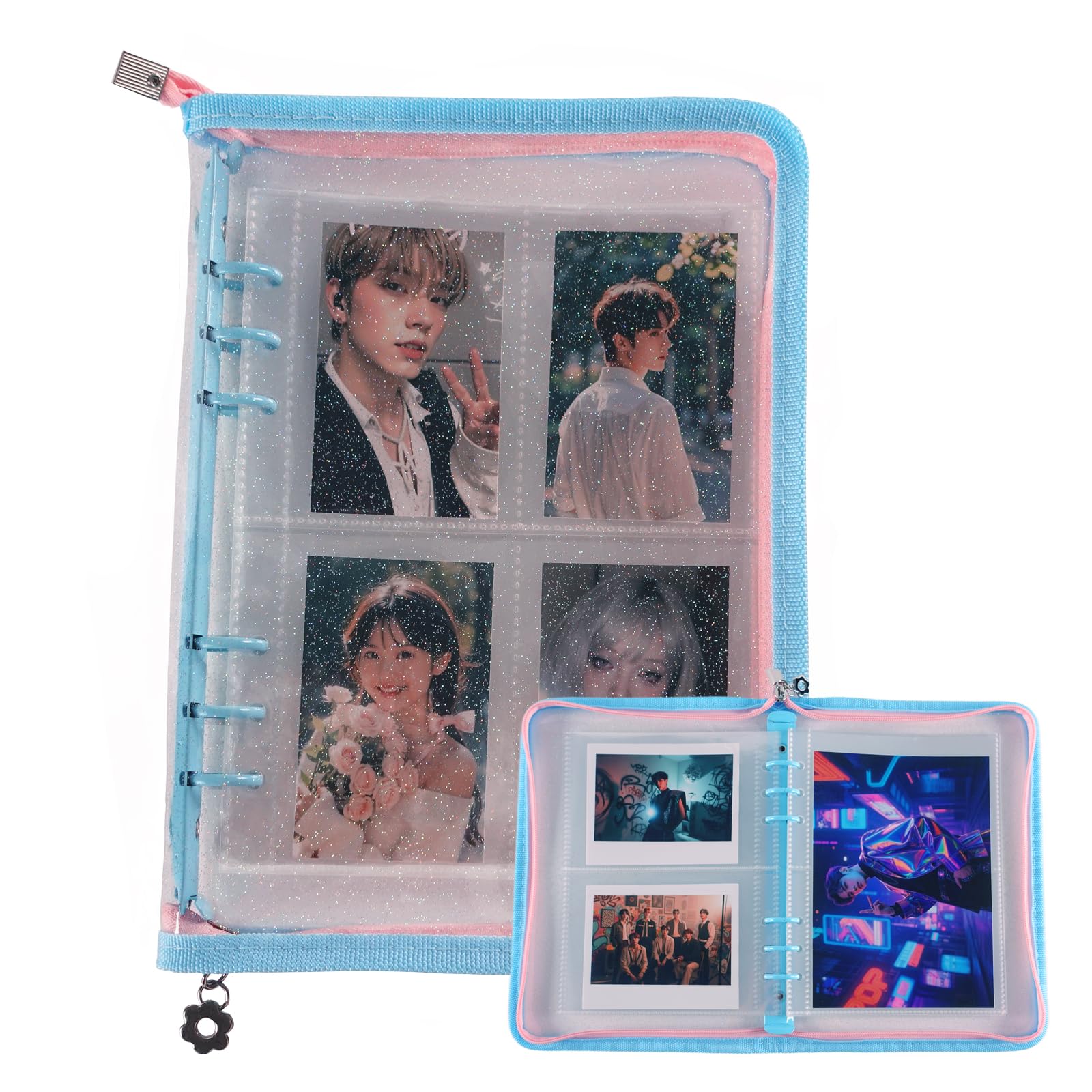 A5 Kpop Fotokarten-Ordner Mit Reißverschluss – 270 Taschen, 6-Ring-Album Für Polaroid & Sammelkarten