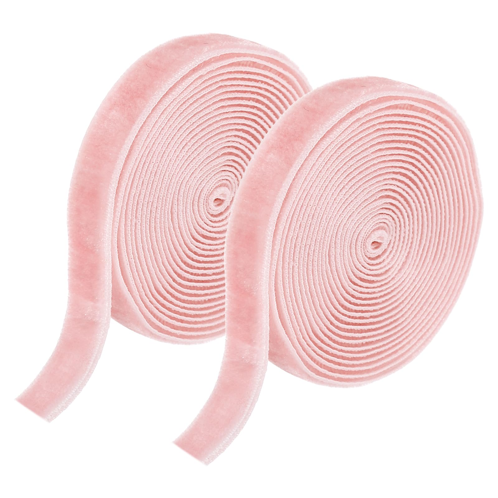 sourcing map Velvet Ribbon 1cm x 3.6m Single Face Spool Light Apricot