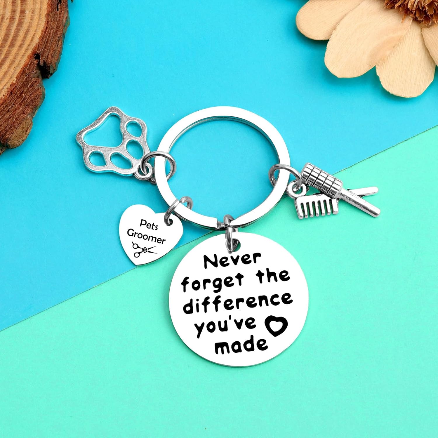 Dog Groomer Appreciation Gifts Keychain Pet Groomer Gifts for Women Men Thank You Gifts for Dog Hairdresser Funny Pet Beautician Gift Dog Stylist Presents Jewelry Dog Owner Gifts for Friends Coworker - Image 3