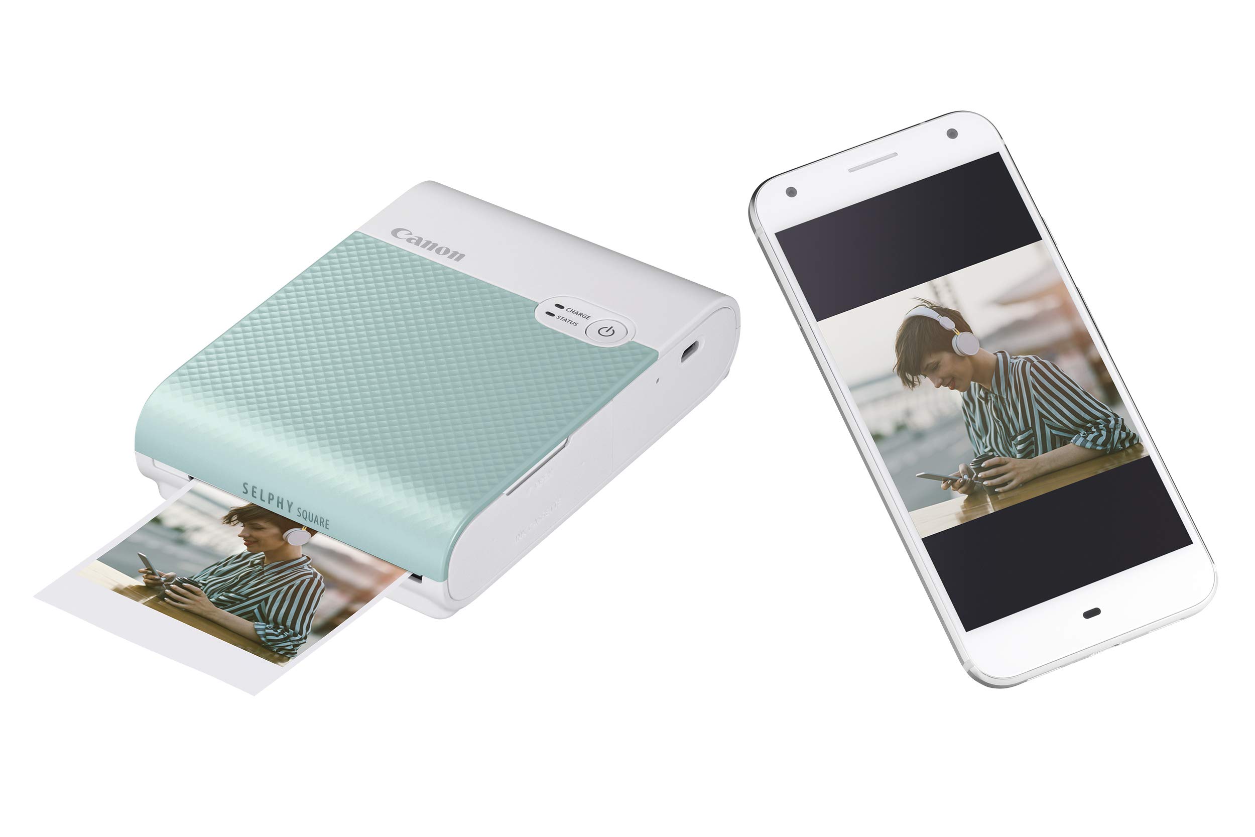 Canon SELPHY SQUARE QX10 Portable Colour Photo Wireless Printer (Mint