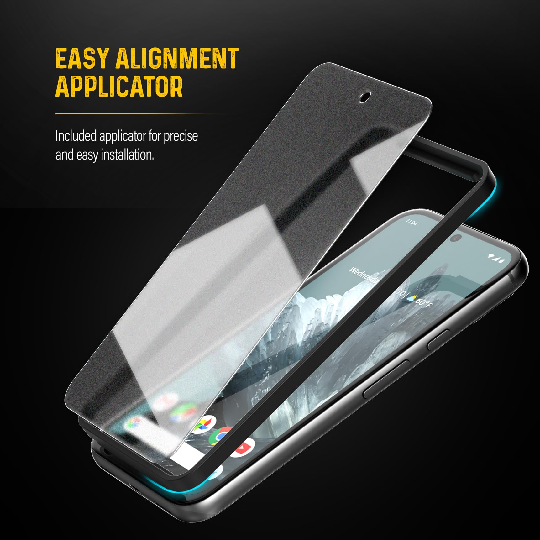 magglass Matte Screen Protector Designed for Google Pixel 8a, Anti Glare Tempered Glass Guard, Clear - Image 2