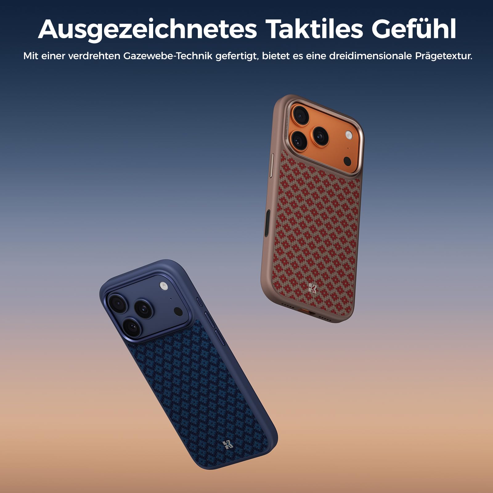 BENKS für iPhone 17 Pro Hülle mit Kamerasteuerung für Magsafe, Militärschutz & Extreme Magnetkraft Handyhülle 17 Pro Case Stoßfest aus Aramidfaser und TPU, Terra Orange