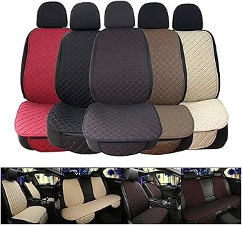 WACDXST Auto Coprisedili Set, Per Dacia Duster 2000-2016 2017 2018 2019 2020 2021 2022 2023 2024 Cuscino In Lino Coprisedile Sedili Anteriore Posteriore Antiscivolo Traspirante Protezione