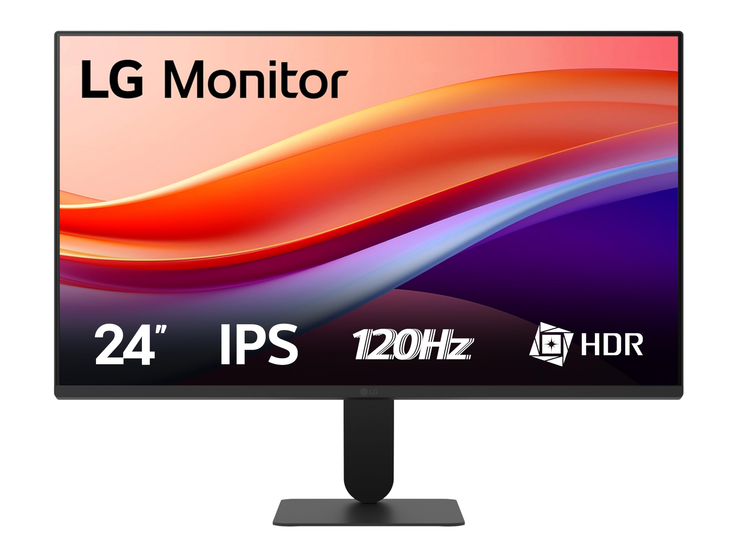 LG 24U411A Monitor 24" Full HD IPS, HDR 10, 120Hz, 1ms MBR, HDMI, D-Sub (VGA), Uscita cuffie, 1920x1080, sRGB 99%, Schermo Antiriflesso, Flicker Safe, Reader Mode, Nero