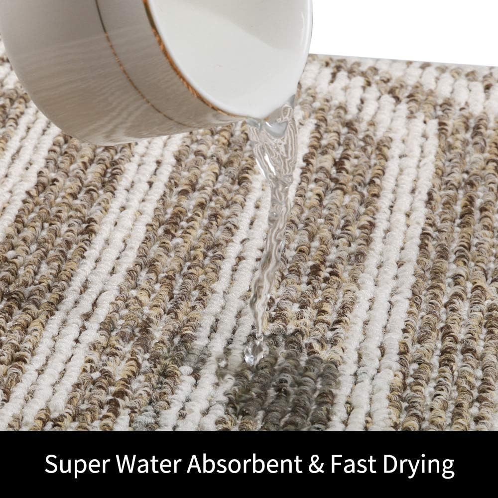 HEBE Extra Large Indoor Outdoor Doormat 32"x 48" Front Door Mat Non Slip Super Absorbent Mud Mat Entrance Way Door Rug Welcome Shoe Mat Machine Washable Floor Carpet