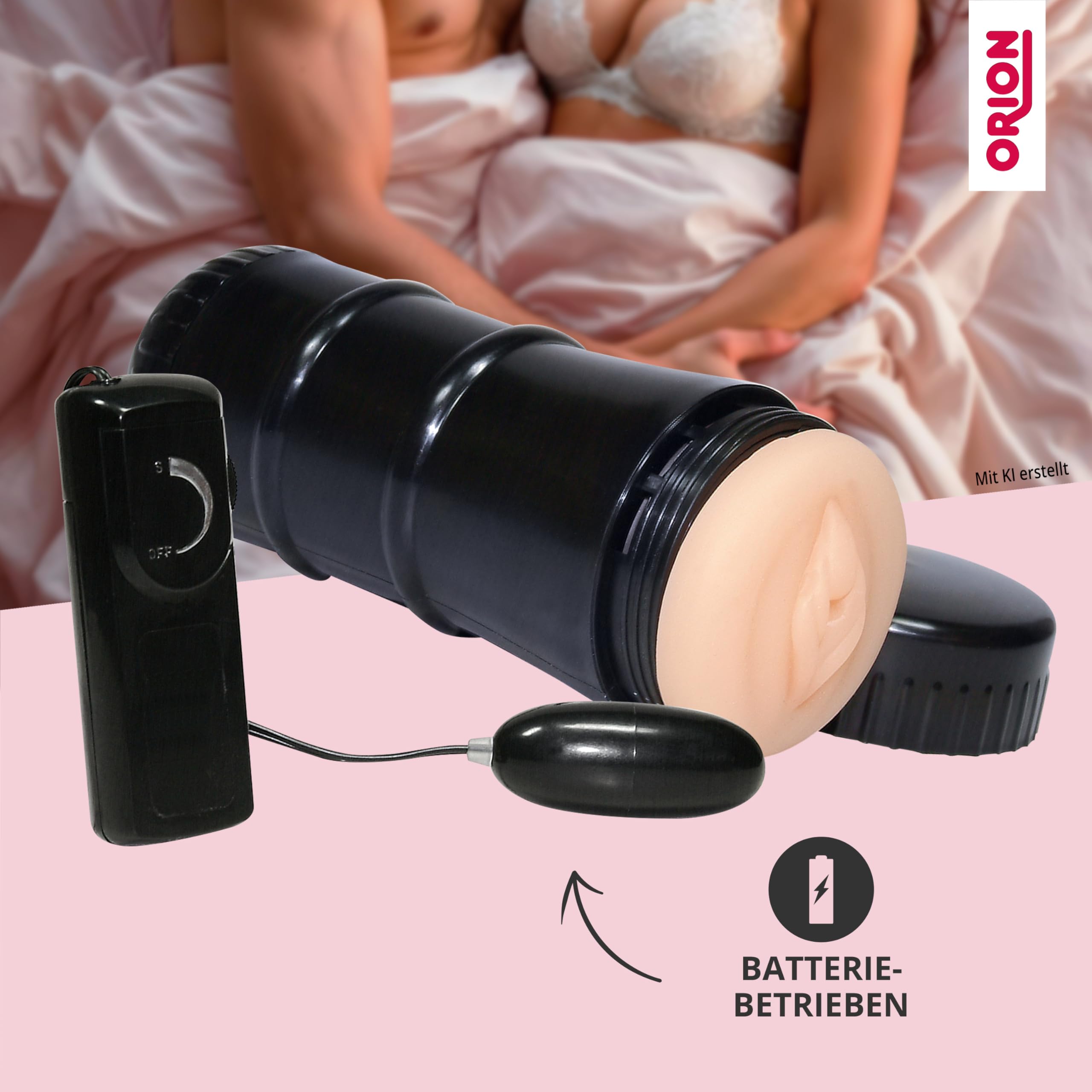 ORION Masturbator - realistische Taschenmuschi mit Vibration fr Mnner,  mit engem Lustkanal und herausnehmbaren Vibro-Ei, hautfarben hell/schwarz :  Amazon.de: Drogerie & Krperpflege