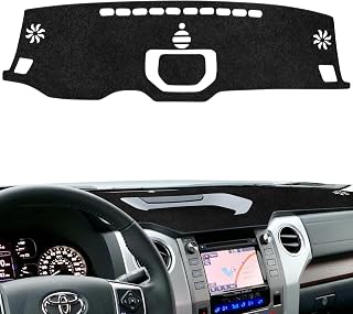 Car Dash Cover Compatible with Toyota Tundra 2014-2021 Dashboard Mat Non-Slip Center Console Dashboard Cover Interior Accessories Custom for Rogue Dash Mat Glare UV Rays Protector Black