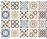 Vista 2 de Azulejos Adhesivos Despegar y Pegar Estilo Azulejo Español Portugués para Salpicadero Juego de 20 piezas (3.9_B)