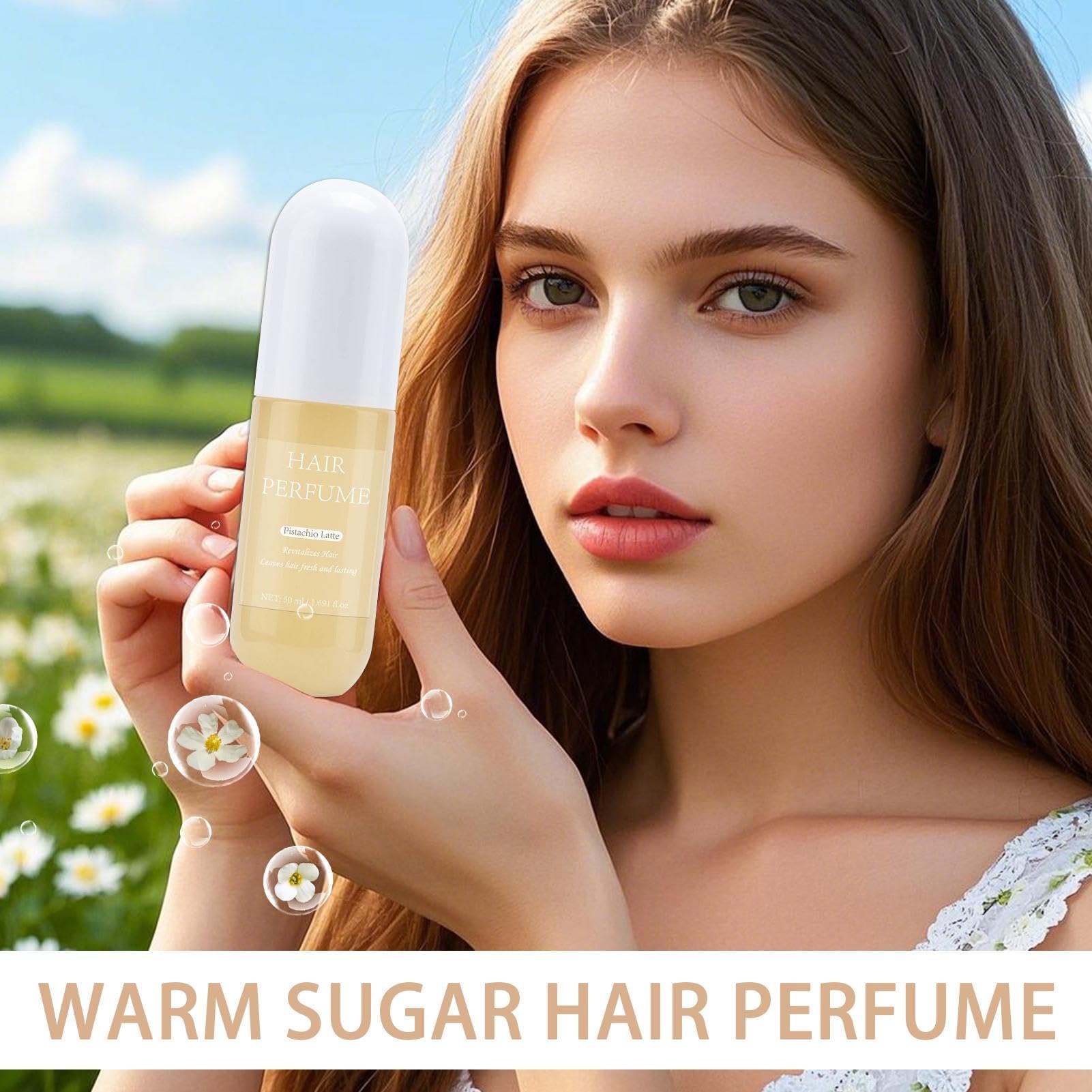 Profumo per capelli da donna, a lunga durata, profumo leggero, nebulizzato, portatile, 50 ml, per donne, matrimoni, appuntamenti, vacanze