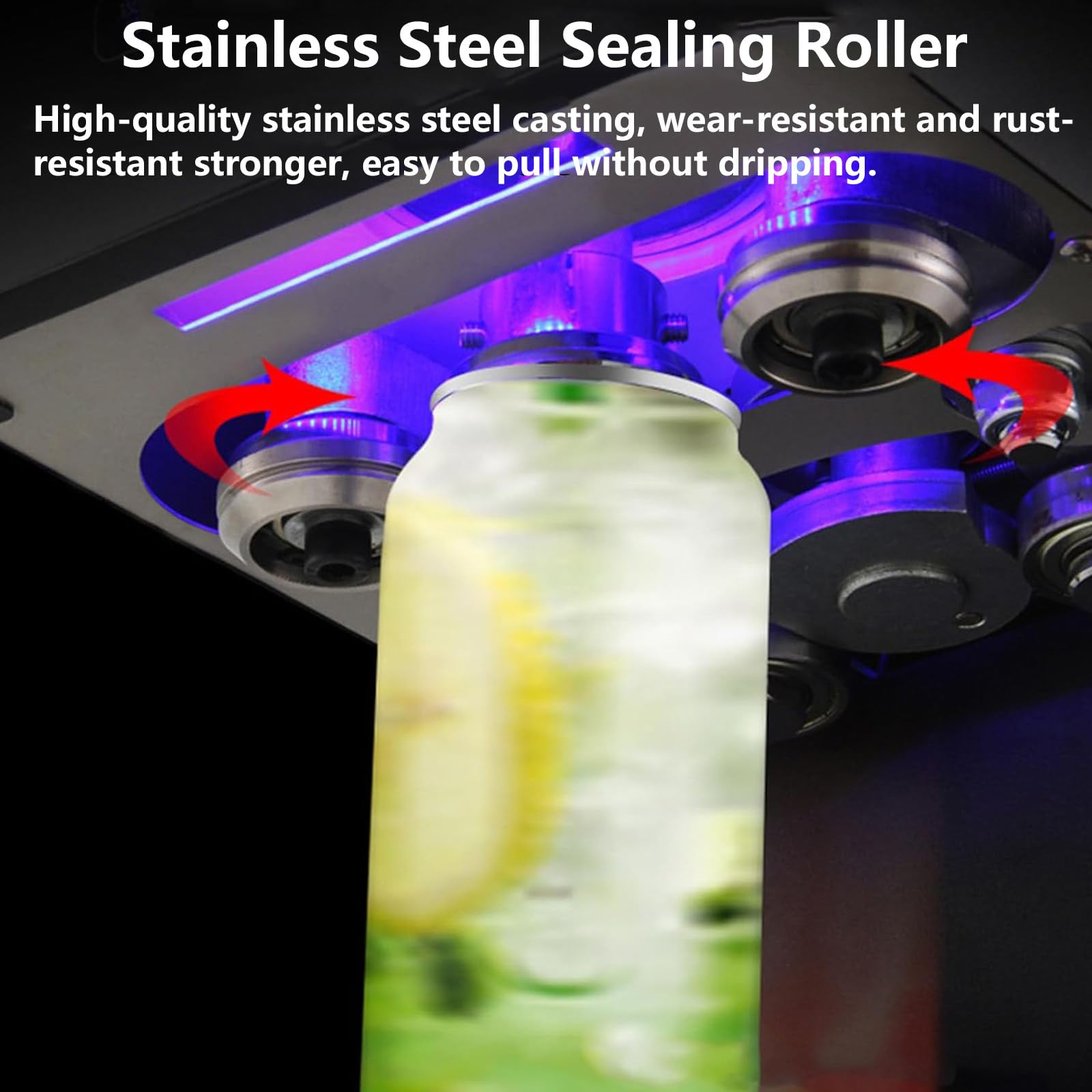 Sigillatrice per Bicchieri Commerciale, Aggraffatrice Elettrica da Banco da 370 W, Sigillatrice per Bicchieri Semiautomatica per Lattine da 2,2 Pollici di Diame(Bianco)