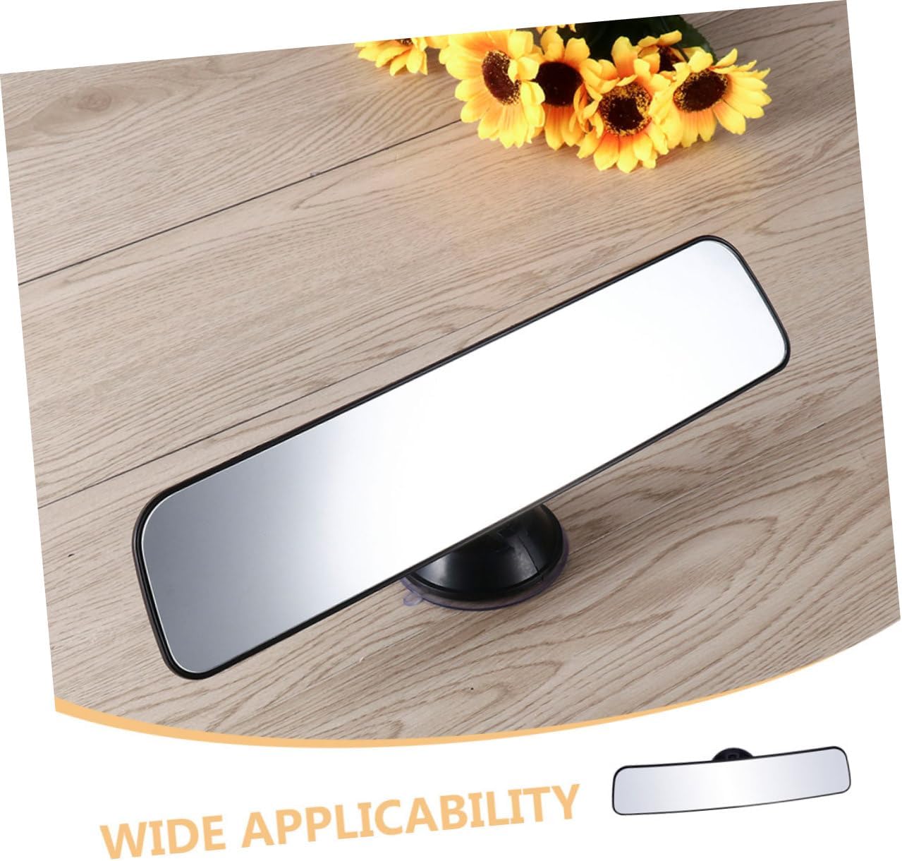 Cabilock 2pcs Car Rearview Mirror Panoramic Wide Angle Interior Mirror Suction Cup for Safe Driving