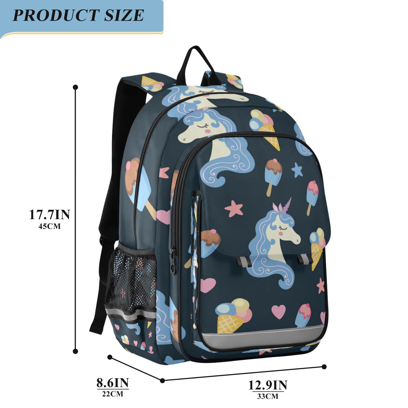 Vnurnrn Süße Geschenke Für Engel Einhorn Stern Schulter Rucksack Kinderrucksack Für Schule Mädchen Jungs Büchertasche Schülerrucksack mit Laptop Rucksäcke