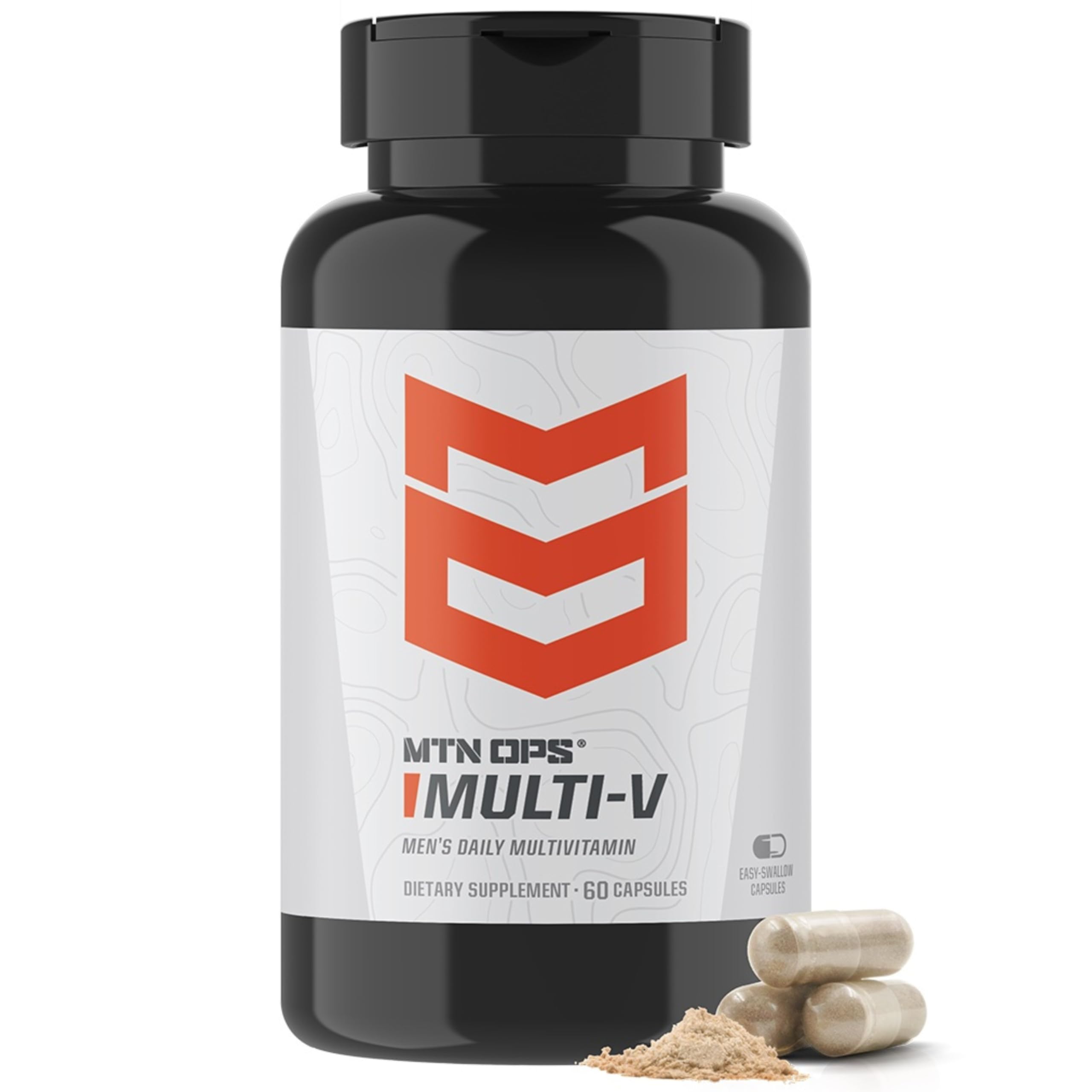 MTN OPS Multi-V Mens Multivitamin Vegetarian Capsules, Essential Daily Vitamin Complex, 60 Capsules, 30 Day Supply