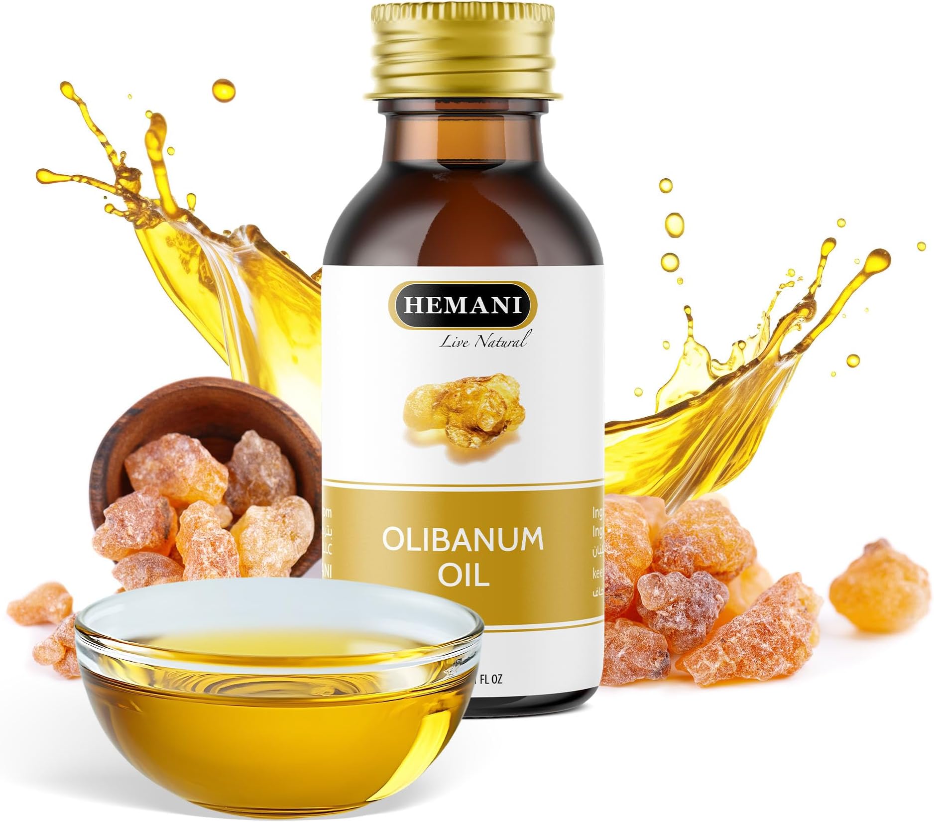 Hemani Frankincense Essential Oil 30ml, Skin, Face & Massage, Halal