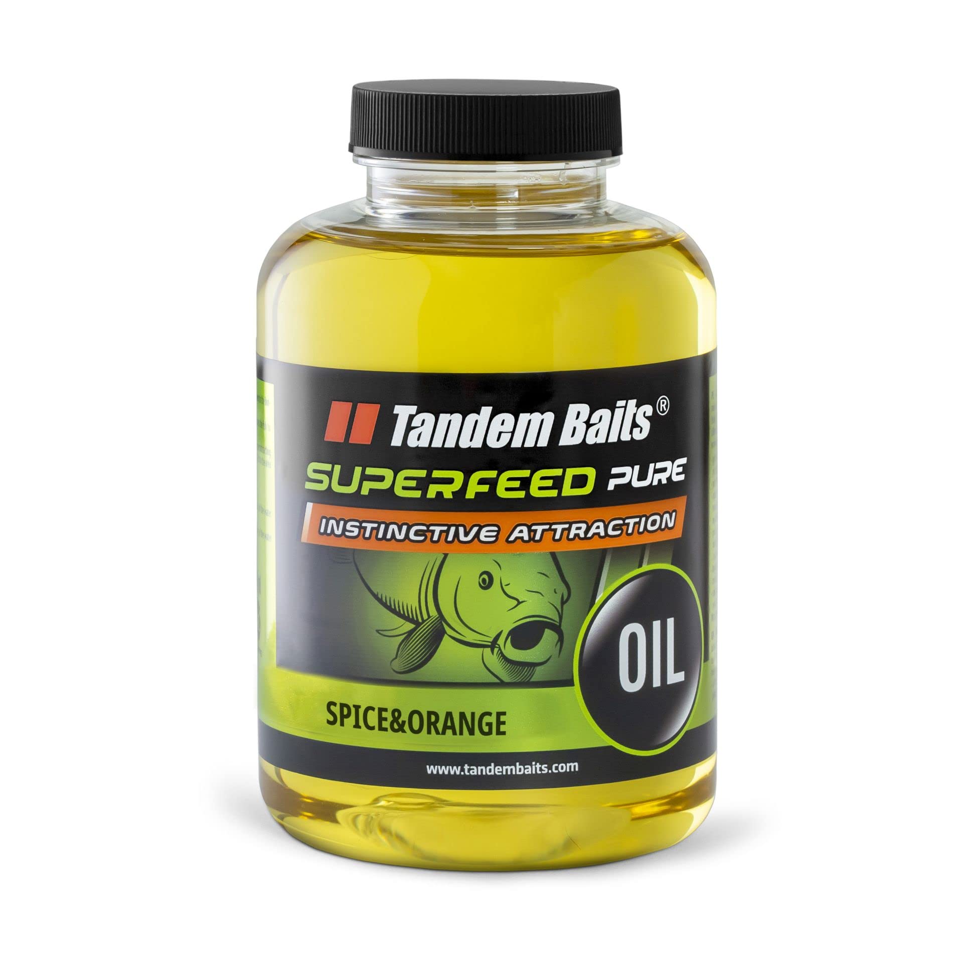 Tandem Baits SuperFeed Pure Fish Oil Root & Orange Intense Aroma Carp Fishing Boilies Carp Fishing Bait Carp Bait Carp Fishing Accessories for Monster Fish 500 ml