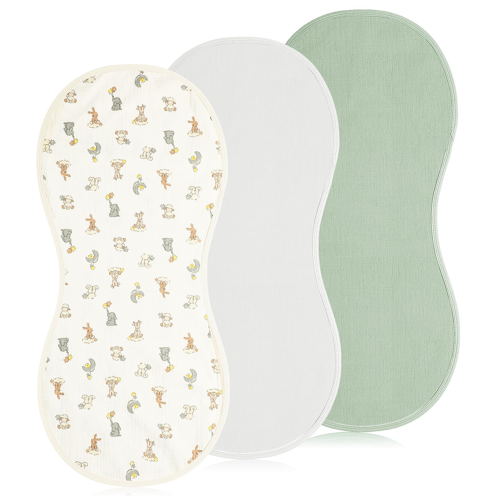 Hahafelt 3 Pcs Changing Pad Liners Fits in Peanut Shape - changing table pads and covers | Mubboo