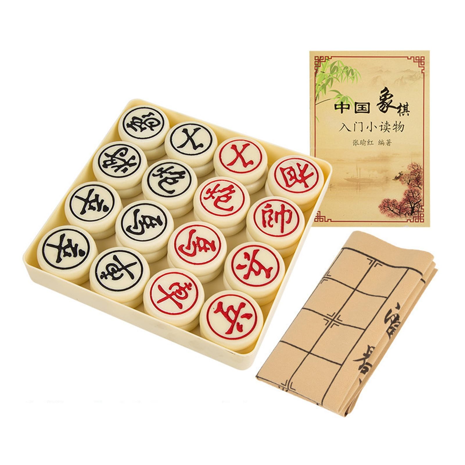 Juego de Mesa Chino Xiangqi de ajedrez con Piezas de ajedrez de melamina y Tablero de ajedrez