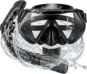 Kit Mascara Óculos De Mergulho Máscara Snorkel + Respirador Completo