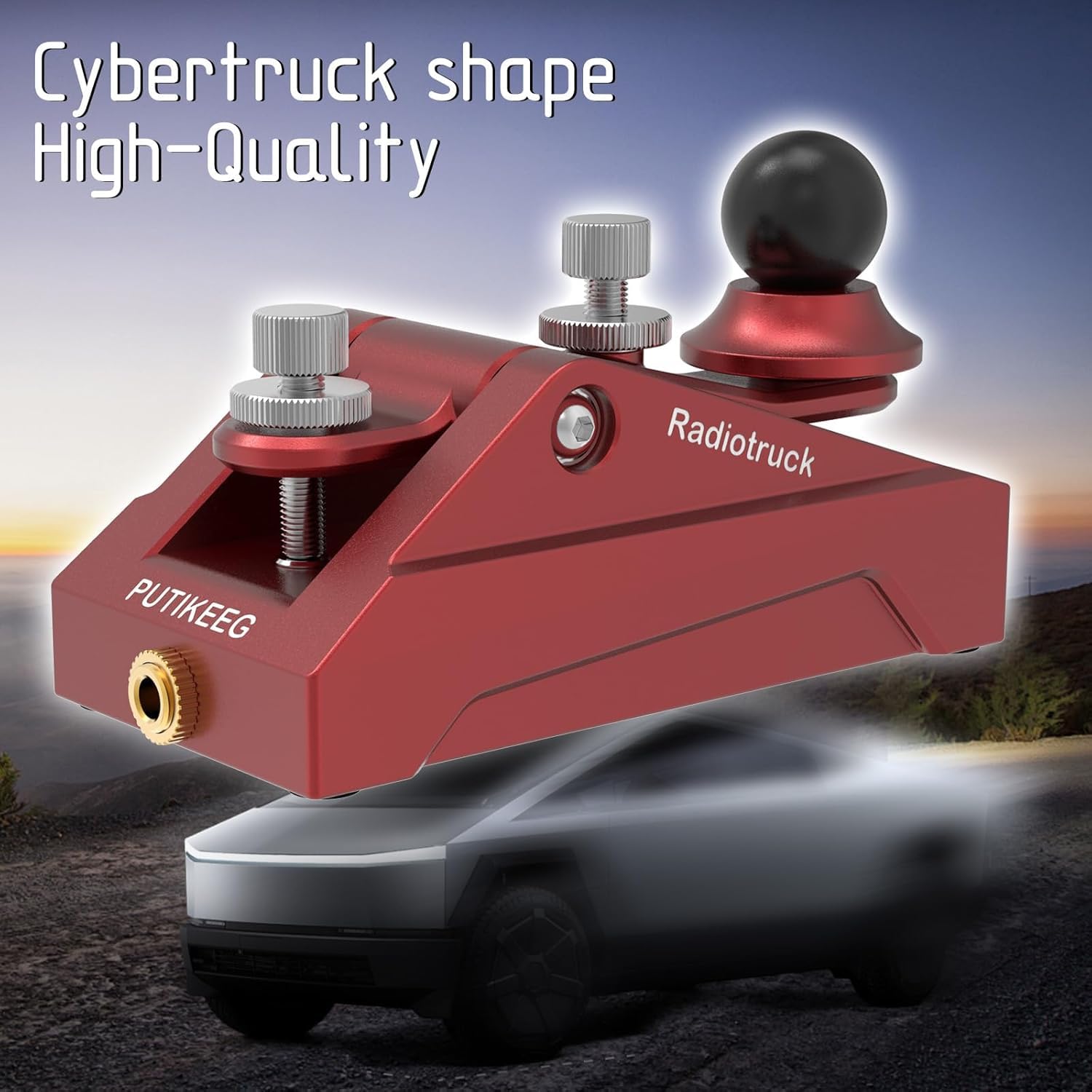 CW Telegraphy Key Auto Morse - Radio HAM Send Telegram Key Lambic Single Paddle Transmission Morse Code Key con base in lega di alluminio (rosso)