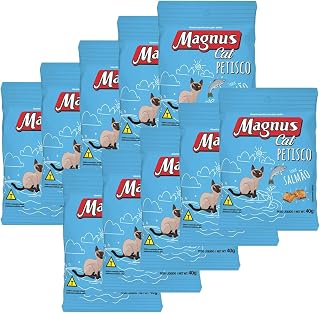Petisco de Gatos Magnus Cat Salmão 40g kit 10 pacotes