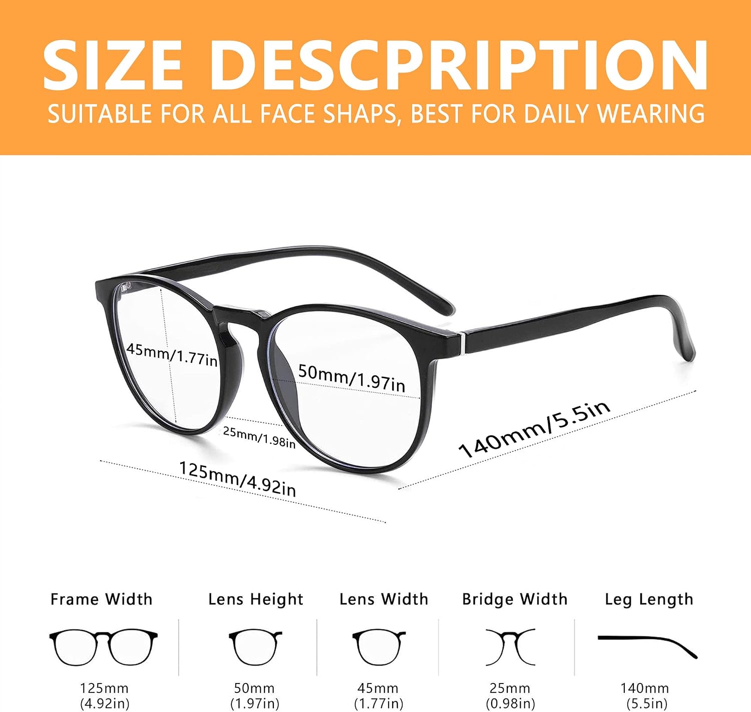 Dalfand Blue Light Blocking Glasses - Women/Man 3Pack Round Frame Computer/Reading/Gaming Blue Light Glasses Non Prescription (black+touming+douhua)