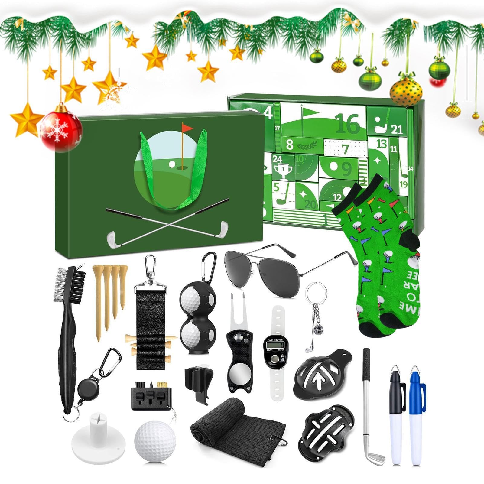 Calendario Countdown per il Golf Accessori Da Golf Natalizi 24 Giorni