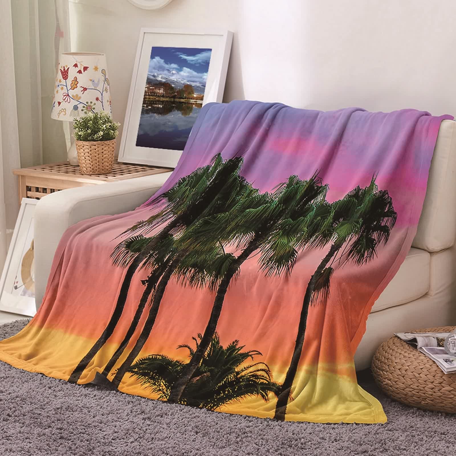 Couverture de lit douce KnSam plaid polaire canapé flanelle 80x120