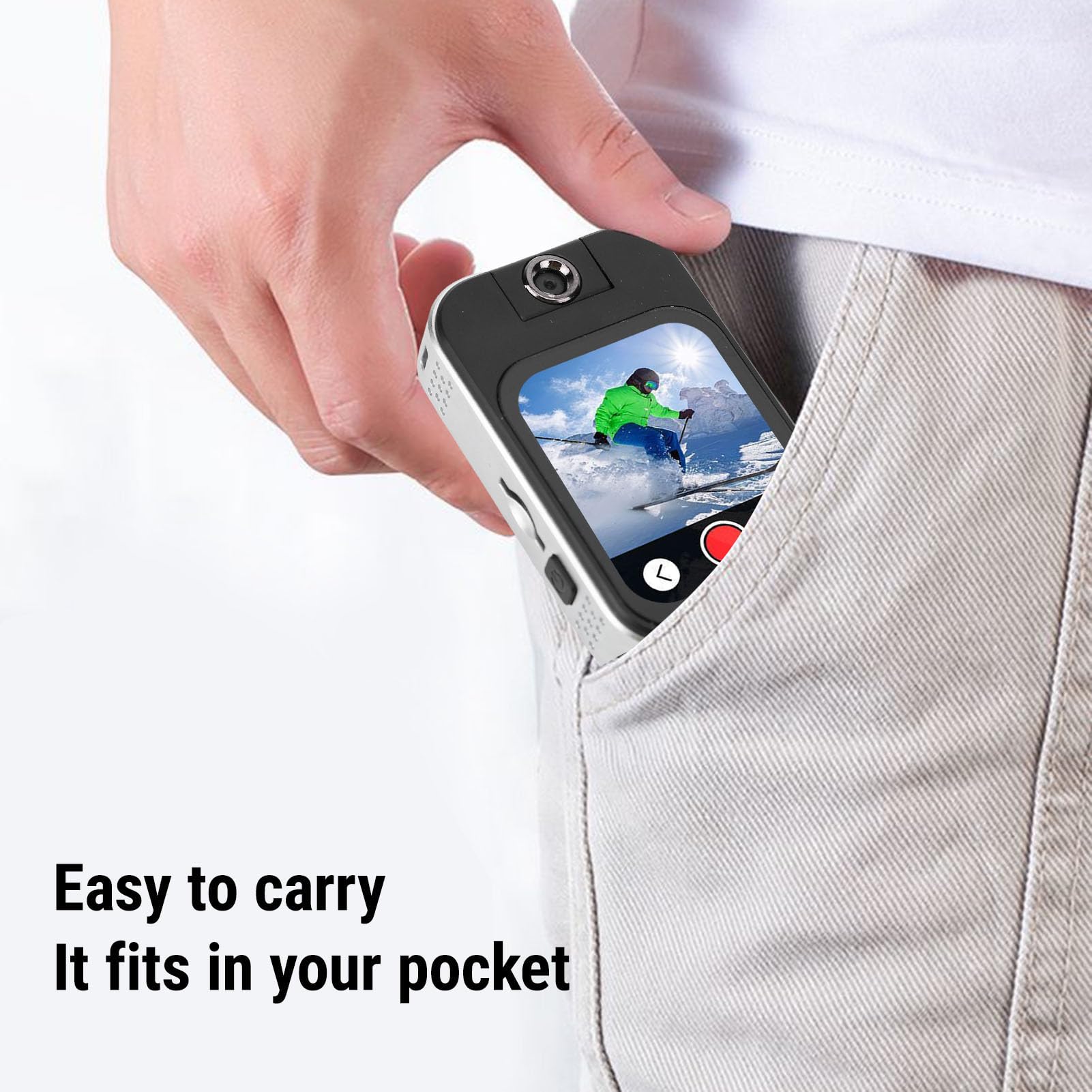 Lettore MP3 Bluetooth 5.4 Sportclip 2.0 pollici Touch Screen Music Player con fotocamera per sport, MP3 con 7 giochi cerebrali, video, registratore, foto, e-book, supporta fino a 256 GB