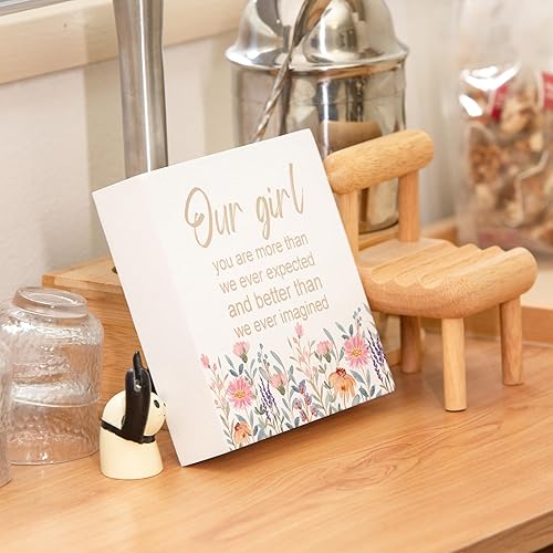 Miniatura 3 de Letrero de madera para decoración de habitación de bebé, decoración de habitación de bebé, regalos de baby shower para niñas, OurGirl You are More