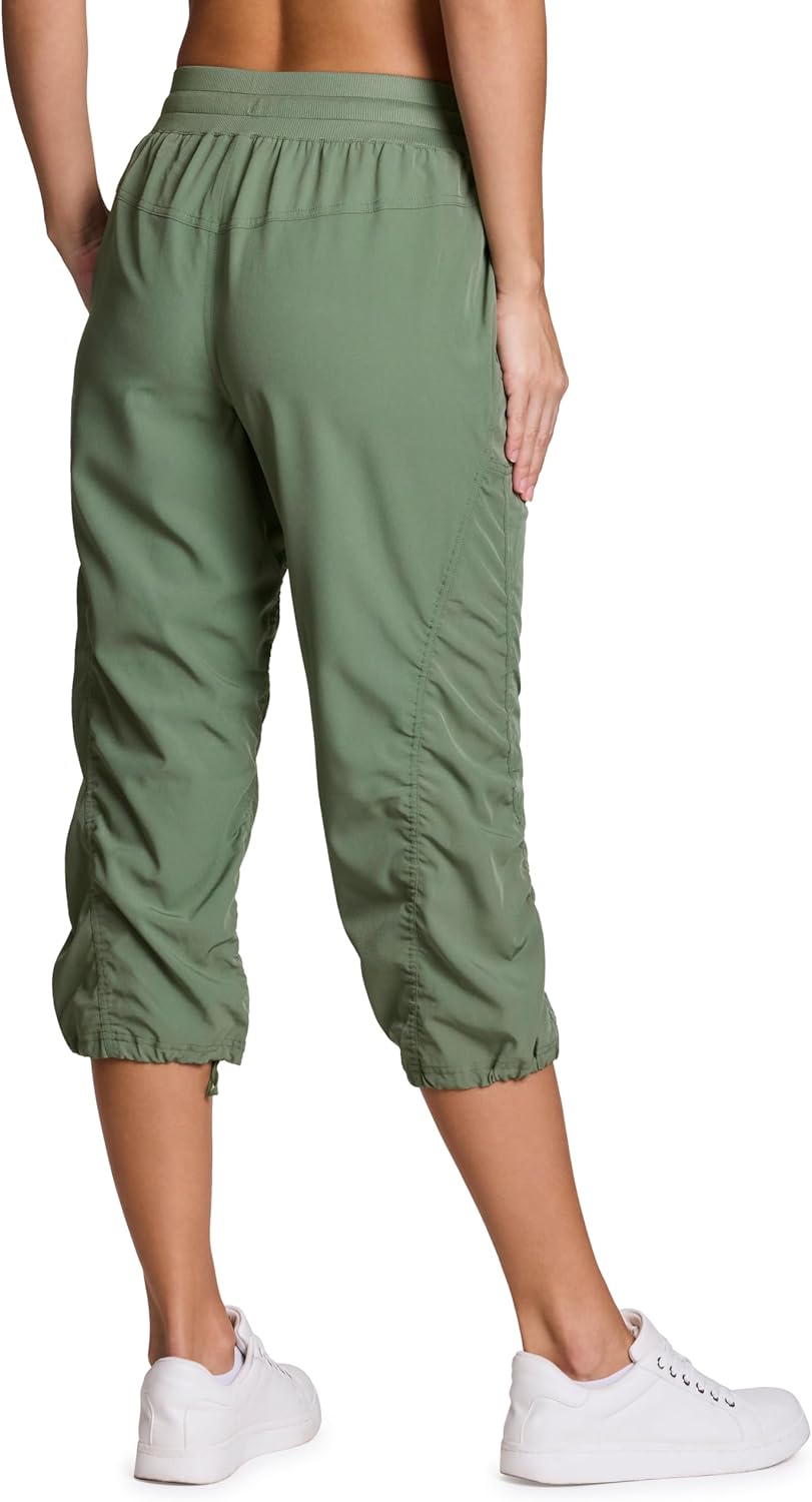 RBX Active Capri Pants for Women Joggers Stretch Lightweight Women’s Casual Pant Capri with Drawstring - Image 2