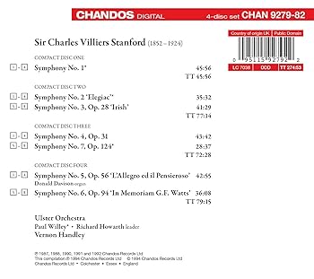 購入不可　スタンフォード交響曲全集 1-7番4CD ハンドリー指揮アルスター管 Amazon.co.jp: Symphonies 1-7: ミュージック
