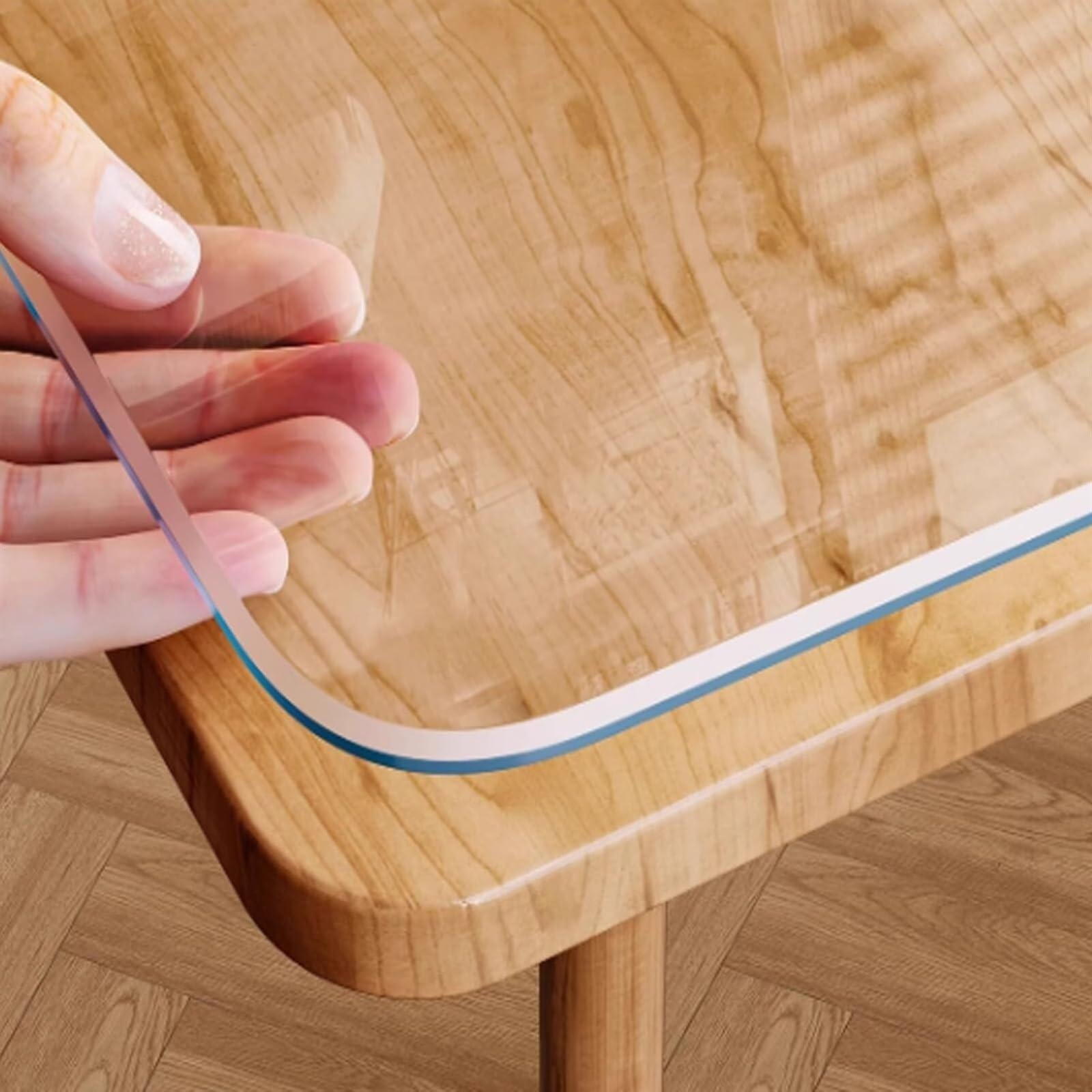 PVC Tablecloth Transparent 3 mm 5 mm Matte Table Film Greaseproof Scratch-Resistant Heat Resistant Waterproof Table Protector PVC Film Mat (Clear 3 mm, 60 x 2 โ image 1