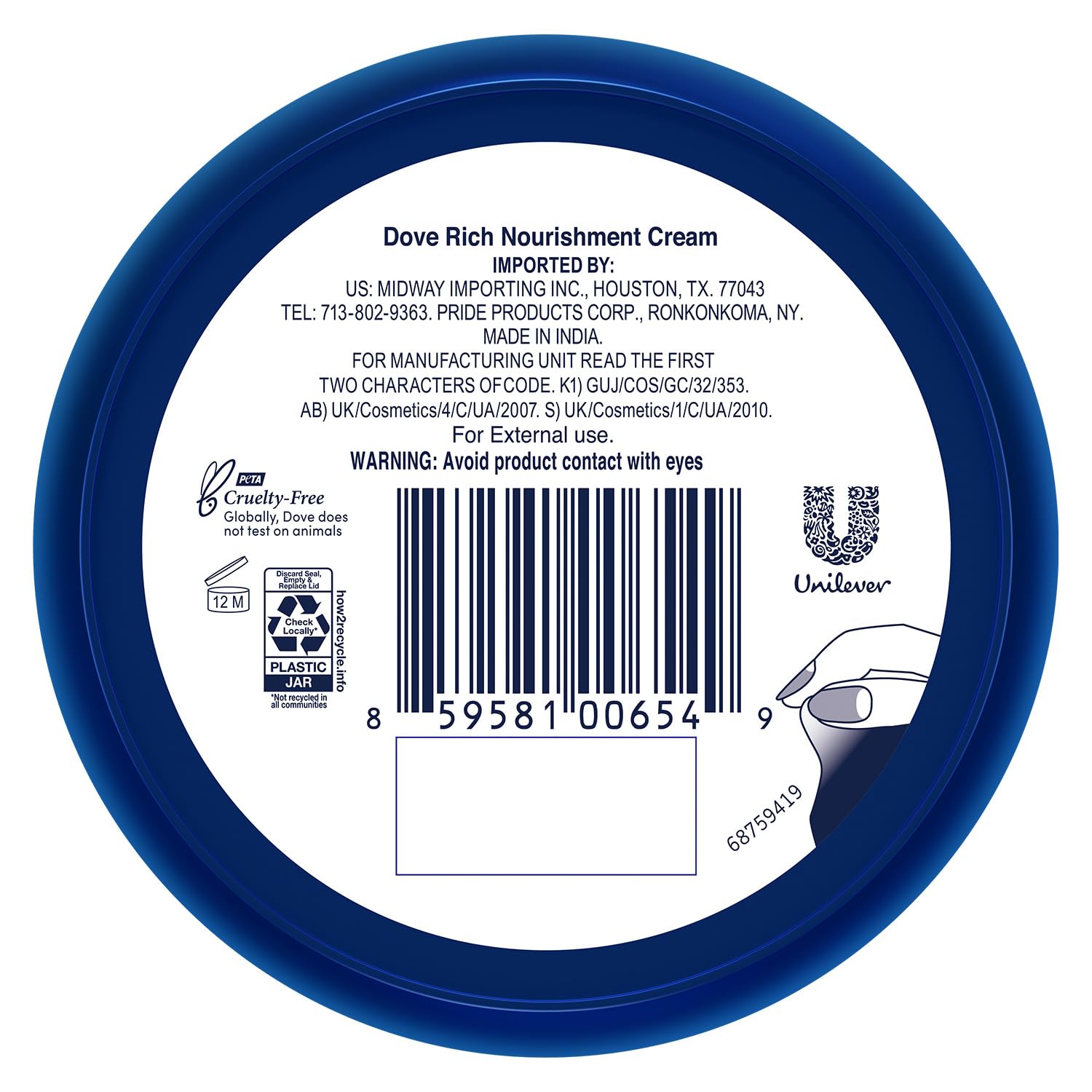 Dove Body Love Rich Nourishment Cream, Face, Hand & Body Lotion for Extremely Dry Skin, Fast-Absorbing 72-Hour Moisturizing Cream with Ceramide Serum, Travel Size, 2.53 Oz (Pack of 12)