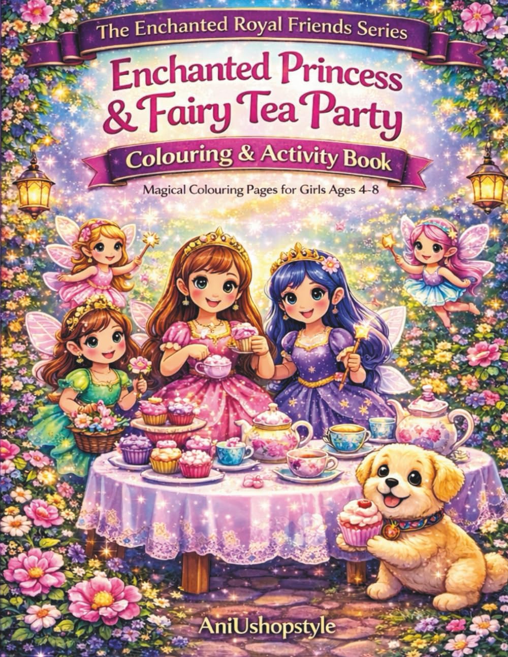 Enchanted Princess & Fairy Tea Party Colouring & Activity Book: Colouring, Mazes, Spot-the-Difference, and Magical Tea Party Adventures for Kids Ages 4–8 (The Enchanted Royal Friends Series)
