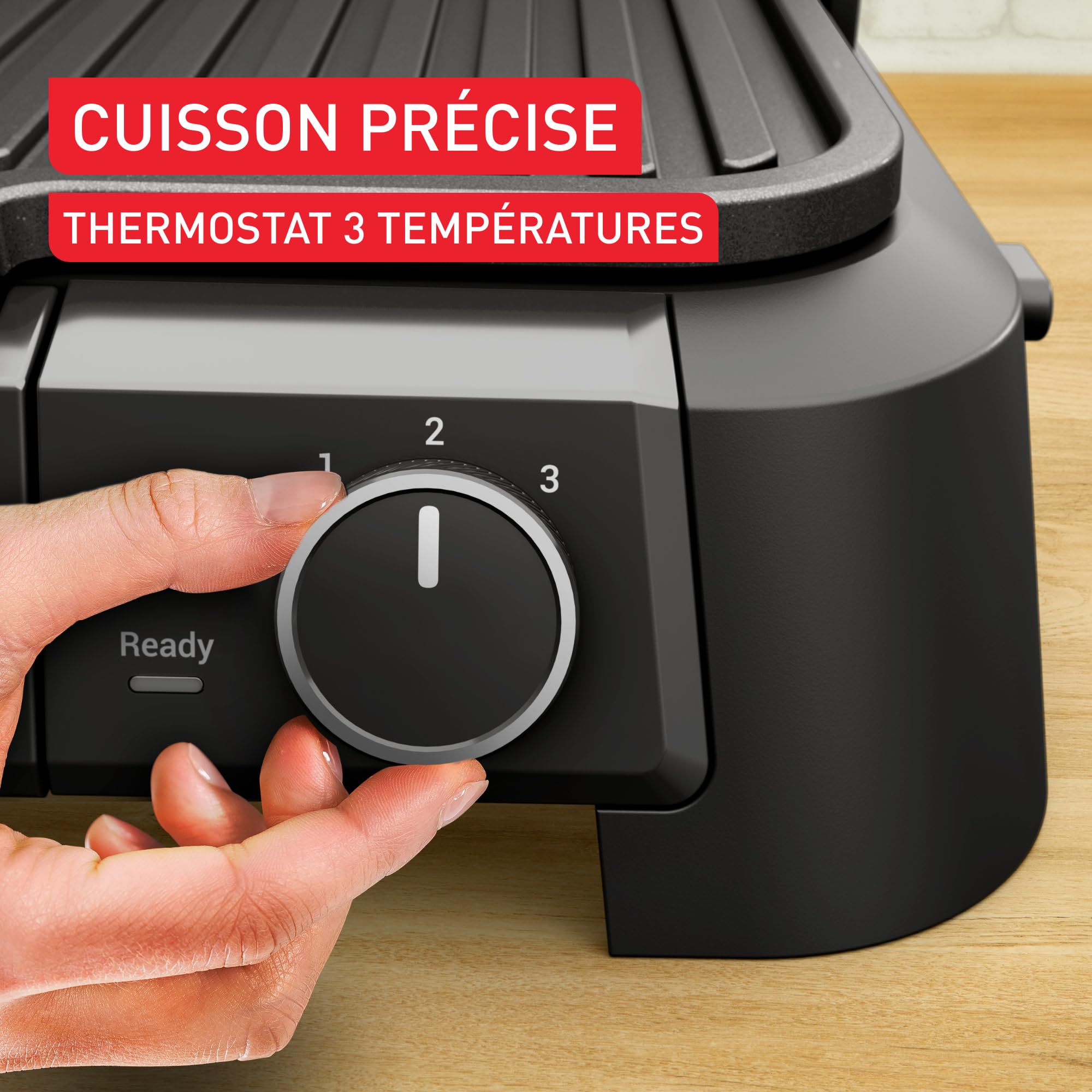 Tefal SuperGrill 3-en-1 XL, Gril de contact, Barbecue, Position four, Thermostat réglable, Surface XL, 2200W, GC520DE0