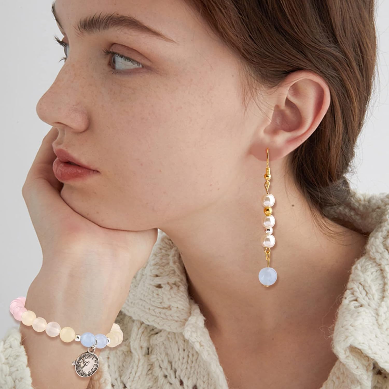 arricraft About 144 Pcs Natural Morganite Beads, Round Gemstone Loose Beads 8mm Smooth Stone Beads for Bracelet Necklace Jewelry Making - Image 6