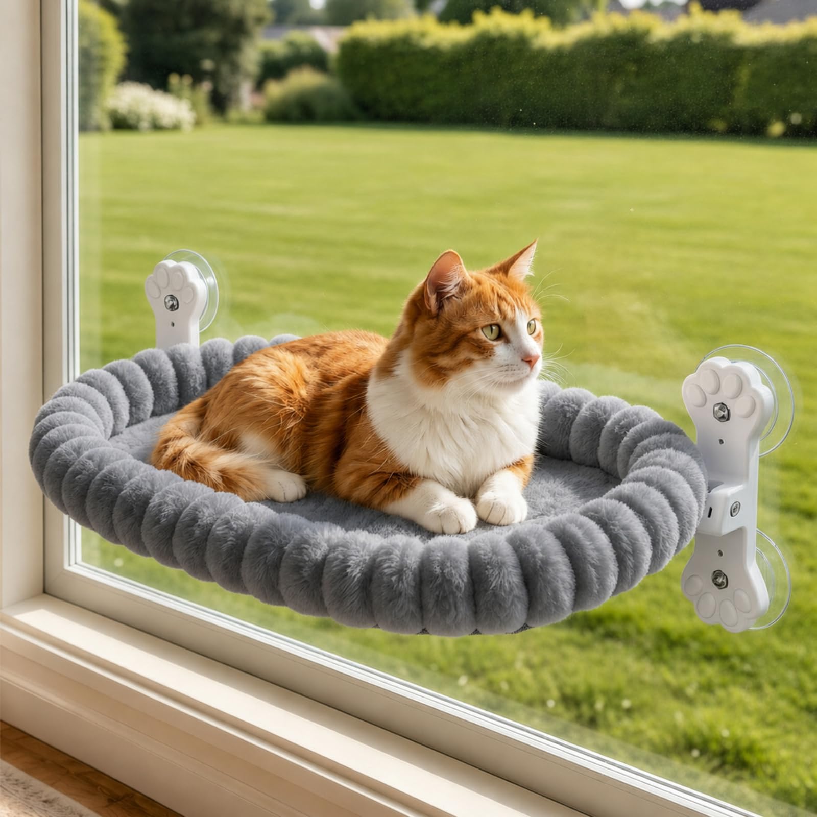 Perchoirs de fenêtre pour chat (gris)