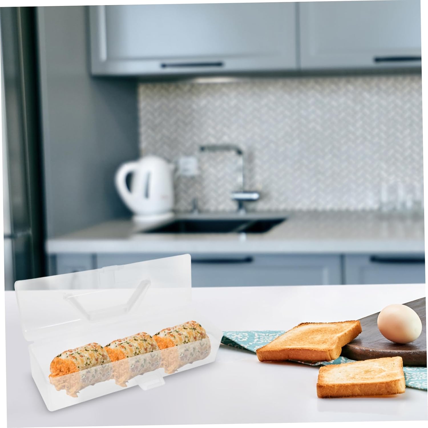 Zerodeko Reusable Cake Roll Carrier Box, PP Decorative Storage Container