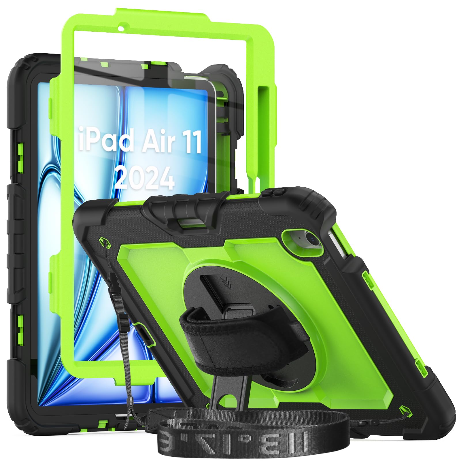 Herize Compatible with iPad Air 11 Inch 7th/6th Generation with Screen Protector | Shockproof Case for iPad Air 11 Inch M3/M2 2025/2024 | Full-Body